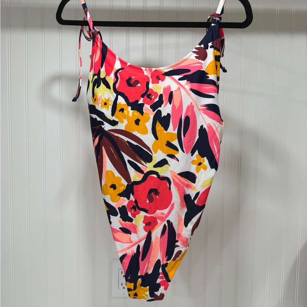 Aerie Floral One Piece Low Back Swim